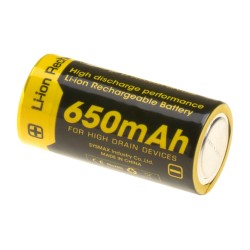 Batterie RCR123 3.7V 650mAh Nitecore NL166 - Rechargeable