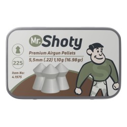 Munitions Airsoft 5.5mm 1.1g 225 billes Mr. Shoty Walther