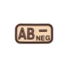 Patch Bloodtype AB Neg JTG | Patch Tactique Caoutchouc