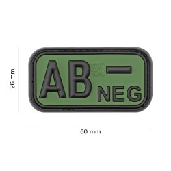 Patch Bloodtype AB Neg JTG | Patch Tactique Caoutchouc