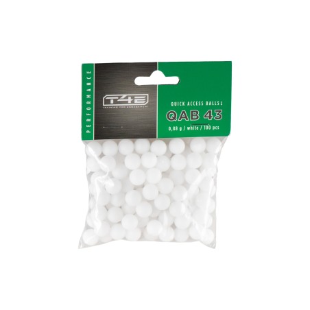 Munitions airsoft T4E .43 Performance QAB 100 billes 0.88g
