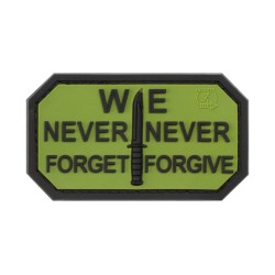 Patch Never Forget JTG airsoft caoutchouc - Accessoire