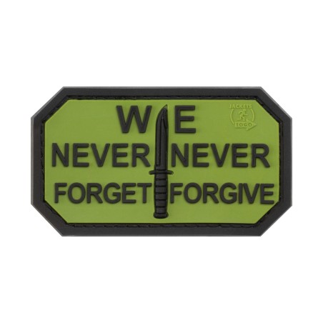 Patch Never Forget JTG airsoft caoutchouc - Accessoire