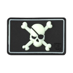 Patch Pirate Skull Caoutchouc JTG | Glow & Glow Back